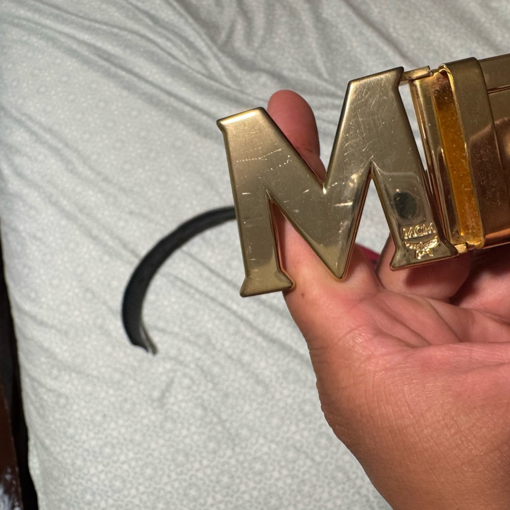 Gold 'M' Belt Buckle
